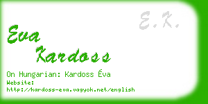 eva kardoss business card